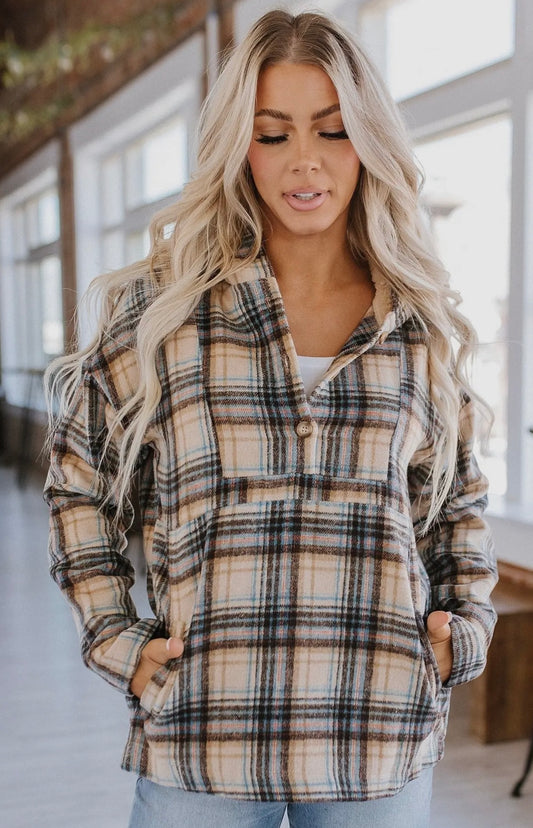 Lorelai Plaid Pullover Hoodie