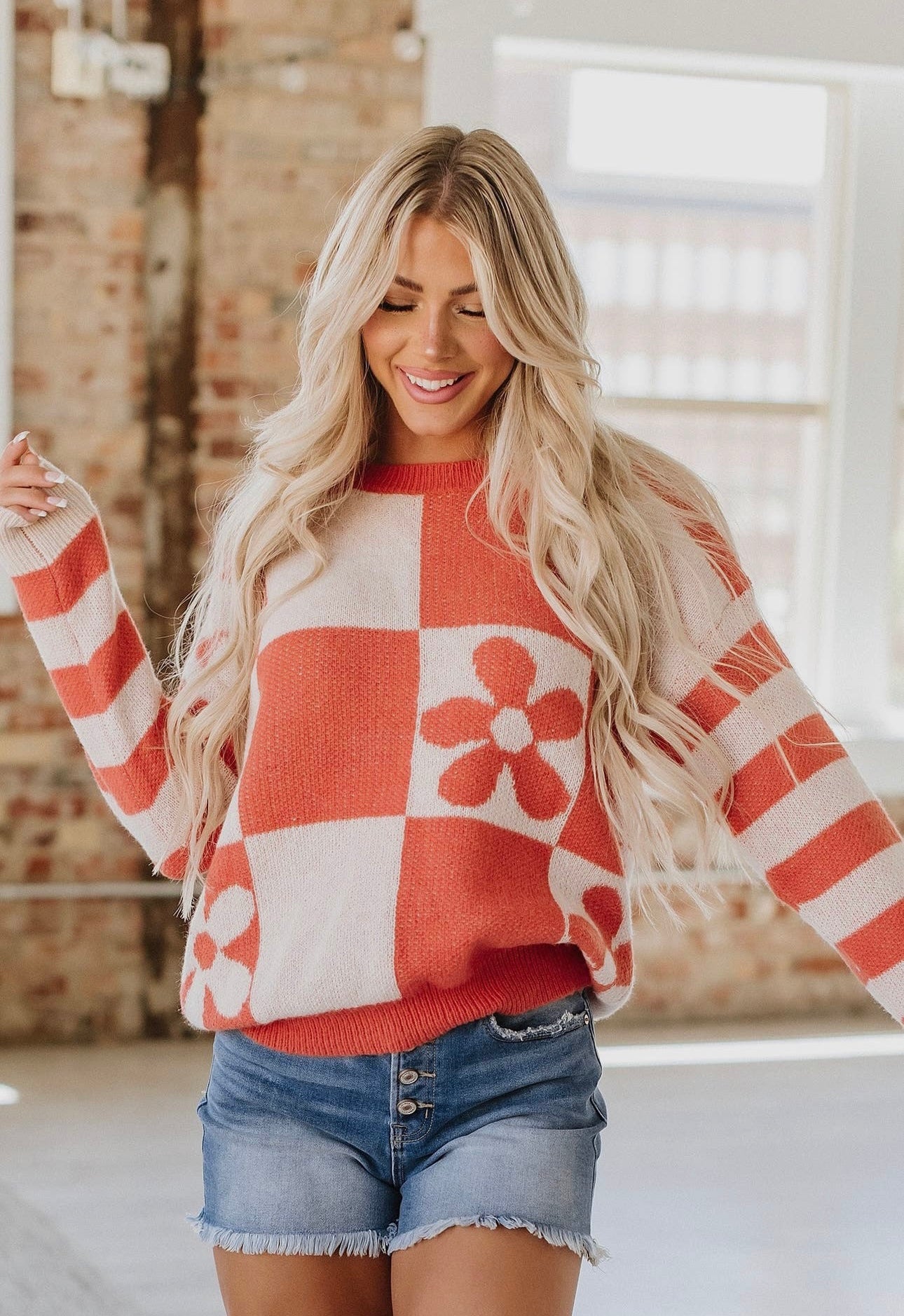 Kelsey Checkered Sweater